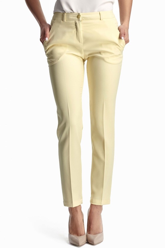 Укороченные брюки лимонного цвета 2 - интернет-магазин Natali Bolgar