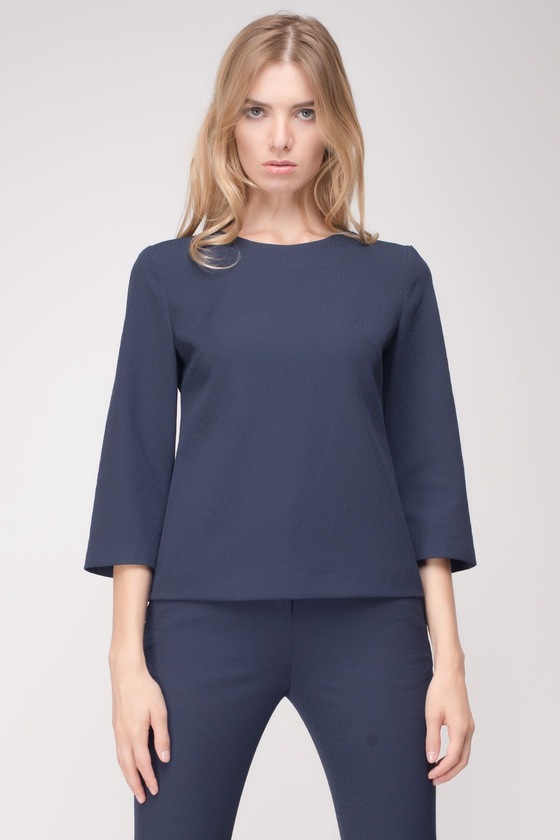 Блуза темно-синего цвета 2 - интернет-магазин Natali Bolgar
