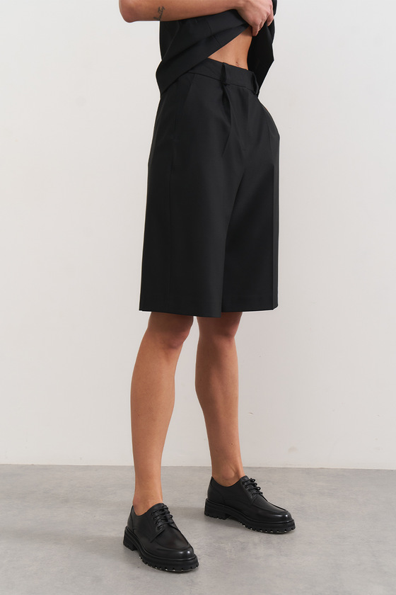 Костюмні шорти чорного кольору 4 - интернет-магазин Natali Bolgar