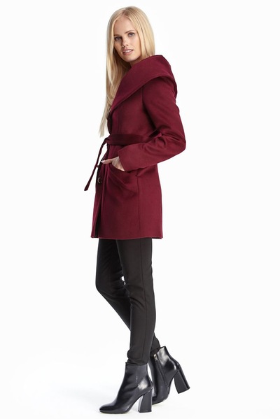Пальто бордового цвета  – Natali Bolgar