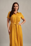 Длинное платье-рубашка желтого цвета 4 - интернет-магазин Natali Bolgar