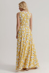 Желтое платье в пол с цветочным принтом 3 - интернет-магазин Natali Bolgar