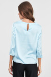 Блуза блакитного кольору з защипами 1 - интернет-магазин Natali Bolgar