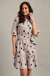 Платье светло-серого цвета в принте 1 - интернет-магазин Natali Bolgar