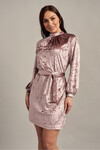 Бархатное платье розового цвета  2 - интернет-магазин Natali Bolgar