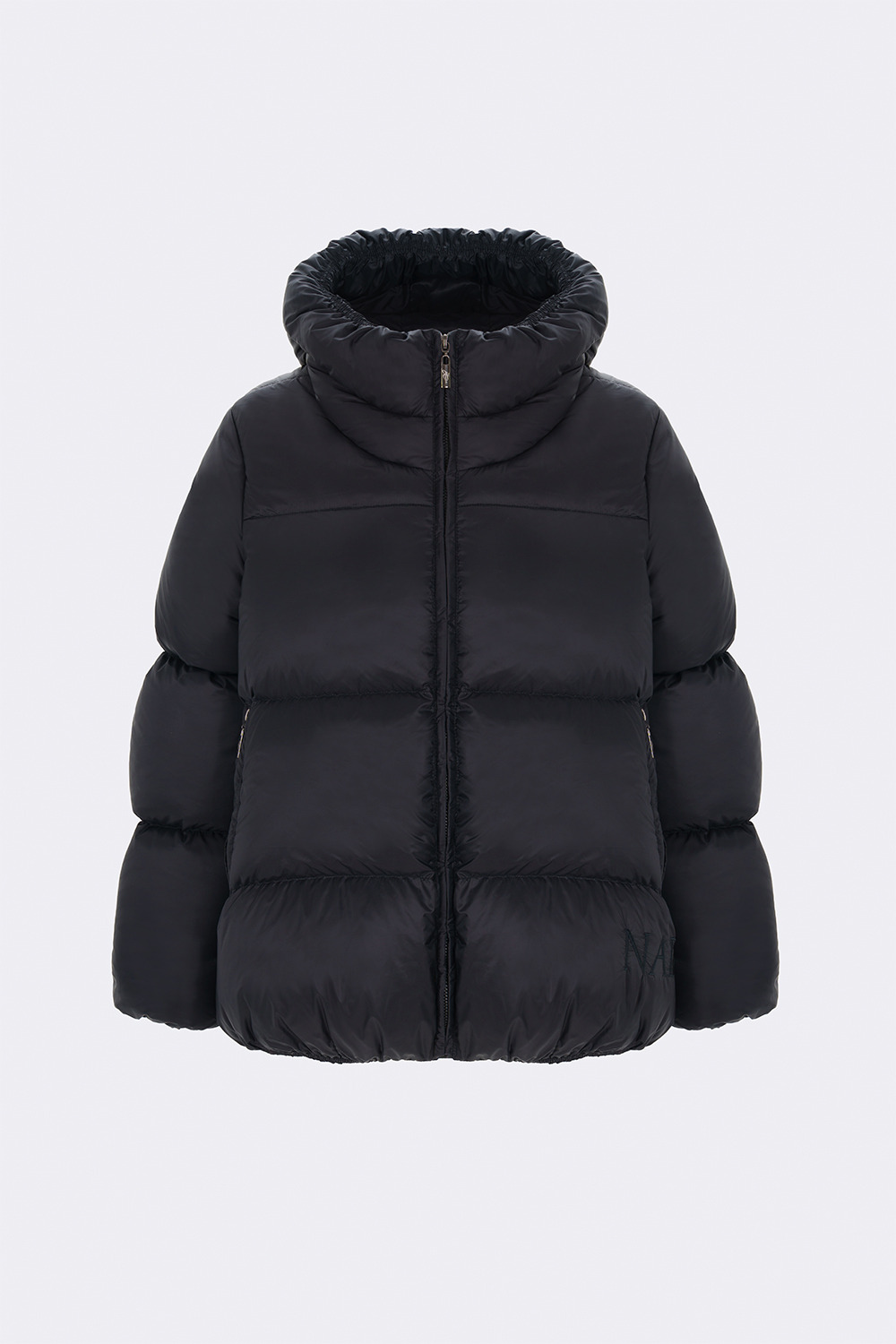 Чорна пухова куртка premium oversize 1