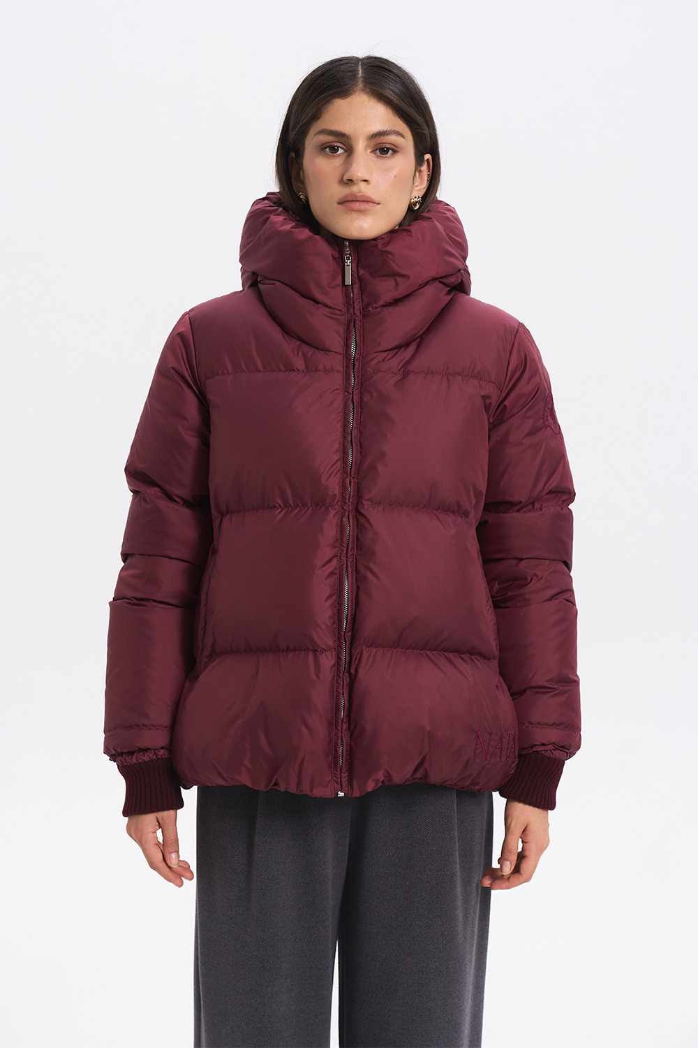 Чорна пухова куртка premium oversize 5
