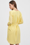 Платье рубашка желтого цвета с поясом 3 - интернет-магазин Natali Bolgar