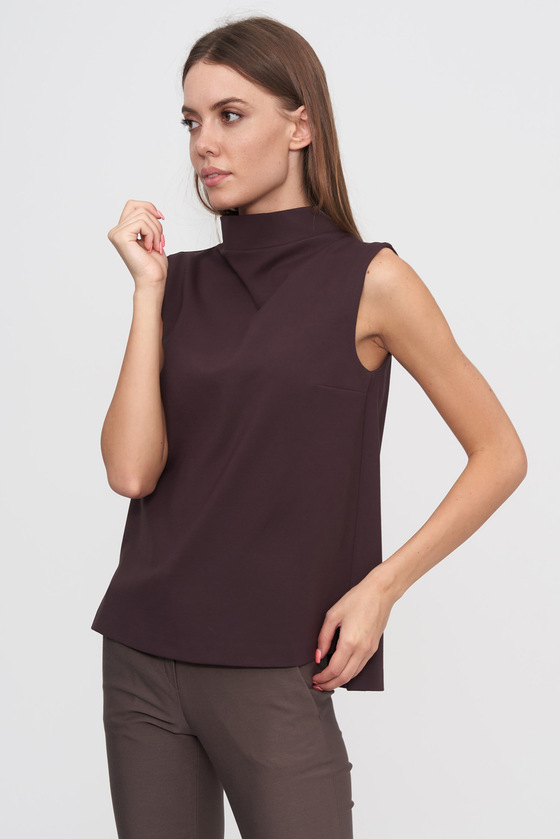 Блуза шоколадного цвета 1 - интернет-магазин Natali Bolgar