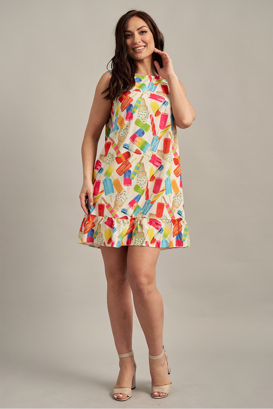 Платье в принте свободного кроя 4 - интернет-магазин Natali Bolgar