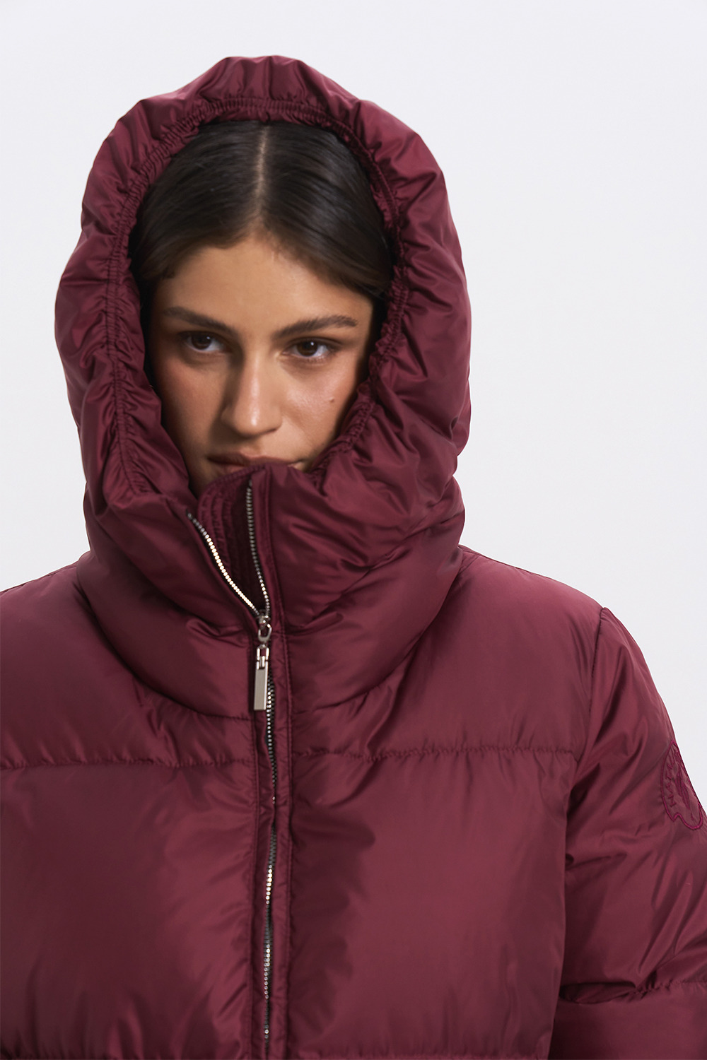 Чорна пухова куртка premium oversize 6