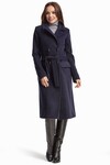 Двубортное пальто темно-синего цвета 2 - интернет-магазин Natali Bolgar