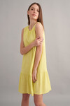 Желтое платье с рюшем 3 - интернет-магазин Natali Bolgar