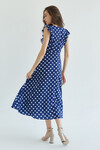 Синее платье миди в горох 5 - интернет-магазин Natali Bolgar