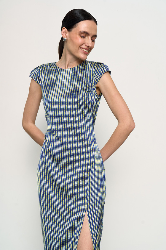 Сукня з поясом у геометричний принт 2 - интернет-магазин Natali Bolgar