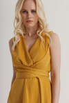 Платье желтого цвета на запах  1 - интернет-магазин Natali Bolgar
