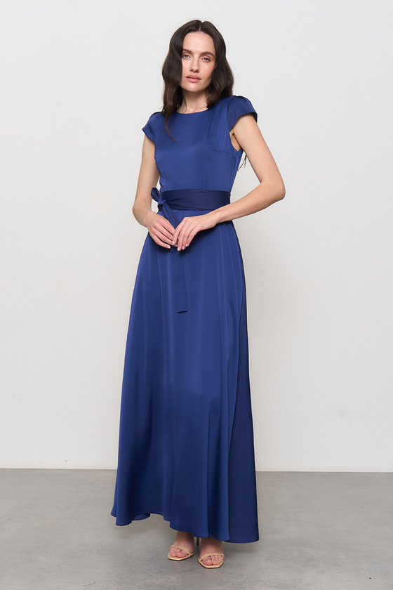 Сукня максі сапфірового кольору - интернет-магазин Natali Bolgar