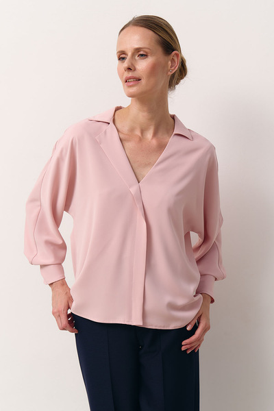 Блуза з віскози кольору пудри  – Natali Bolgar