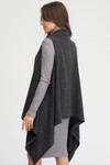 Асимметричный жилет темно-серого цвета 2 - интернет-магазин Natali Bolgar