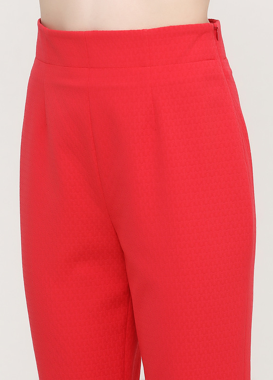 Широкие брюки красного цвета 2 - интернет-магазин Natali Bolgar