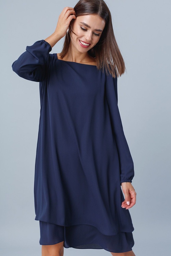 Двойное платье синего цвета 1 - интернет-магазин Natali Bolgar