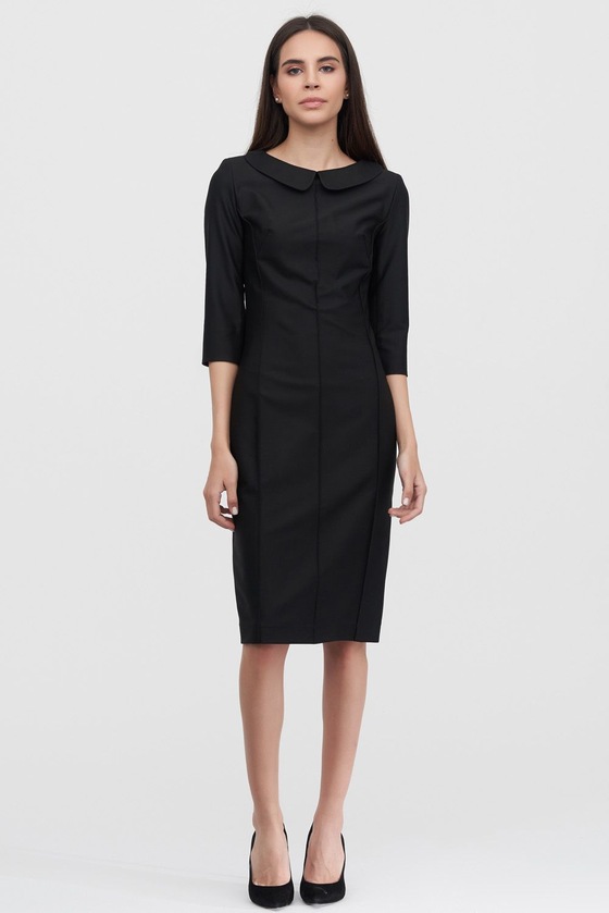 Черное платье с воротником - интернет-магазин Natali Bolgar