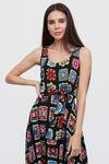 Длинное платье с ярким принтом 1 - интернет-магазин Natali Bolgar