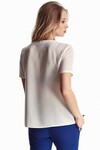 Белая блуза с коротким рукавом 1 - интернет-магазин Natali Bolgar