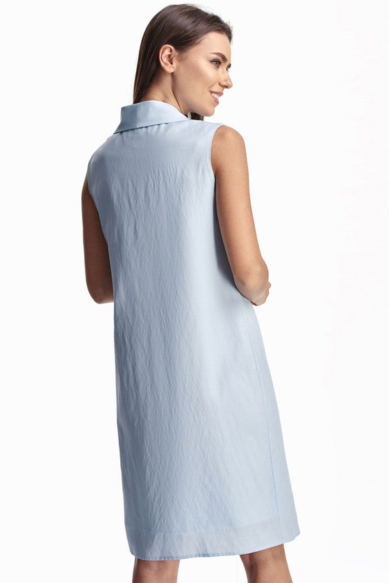 Льняное платье голубого цвета  1 - интернет-магазин Natali Bolgar