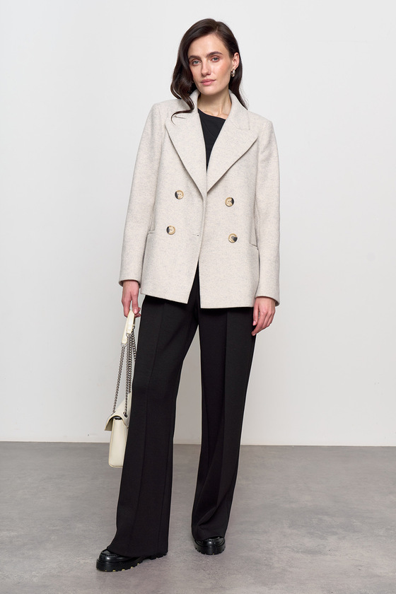 Укорочене пальто сірого кольору 2 - интернет-магазин Natali Bolgar