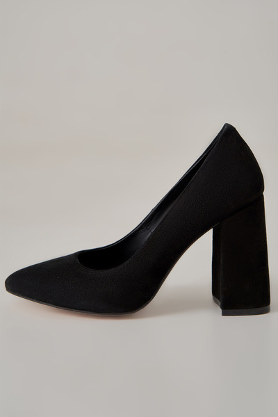 Туфли-лодочки на широком каблуке черного цвета  – Natali Bolgar
