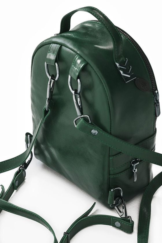 Маленький рюкзак-трансформер зеленого цвета 2 - интернет-магазин Natali Bolgar