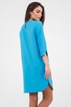 Свободное платье лазурно-голубого оттенка 1 - интернет-магазин Natali Bolgar