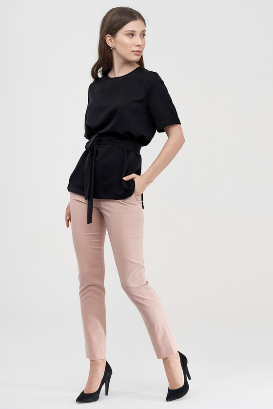 Блуза черного цвета с разрезами 3 - интернет-магазин Natali Bolgar