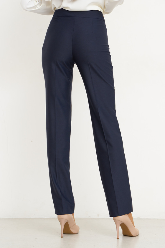 Широкі штани темно-синього кольору 3 - интернет-магазин Natali Bolgar