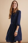 Шифоновое платье с бантом синего цвета - интернет-магазин Natali Bolgar