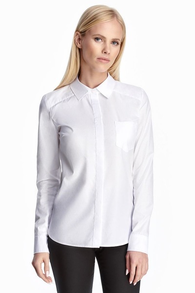 Белая рубашка с отложным воротником  – Natali Bolgar