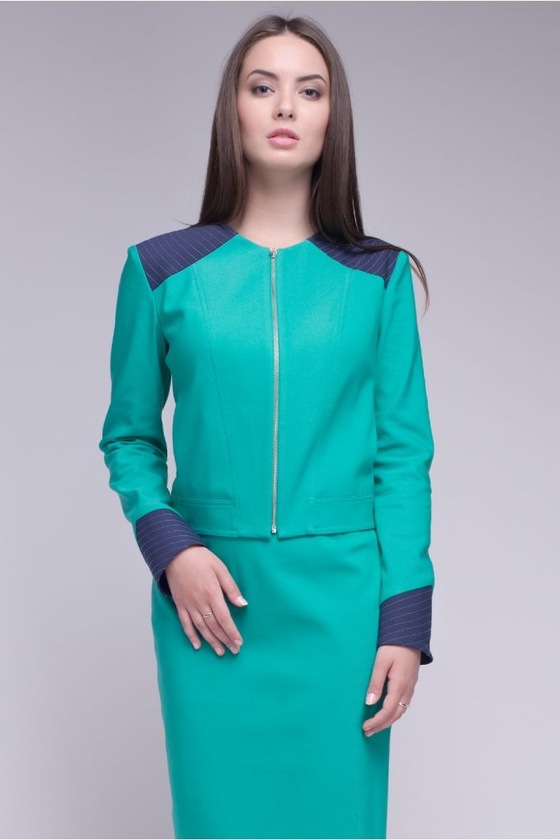Жакет-куртка с контрастной вставкой - интернет-магазин Natali Bolgar