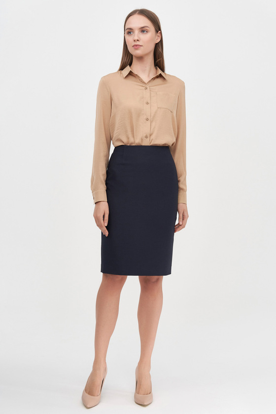 Асимметричная блуза бежевого цвета 3 - интернет-магазин Natali Bolgar