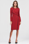 Красное платье с контрастным кантом - интернет-магазин Natali Bolgar