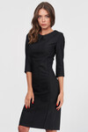 Платье-футляр с отложным воротником черного цвета 1 - интернет-магазин Natali Bolgar