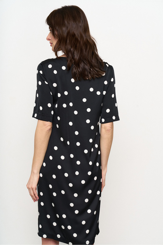 Чёрное платье в горошек 1 - интернет-магазин Natali Bolgar