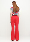Широкие брюки красного цвета 1 - интернет-магазин Natali Bolgar