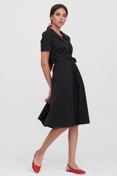 Платье-рубашка черного цвета  – Natali Bolgar