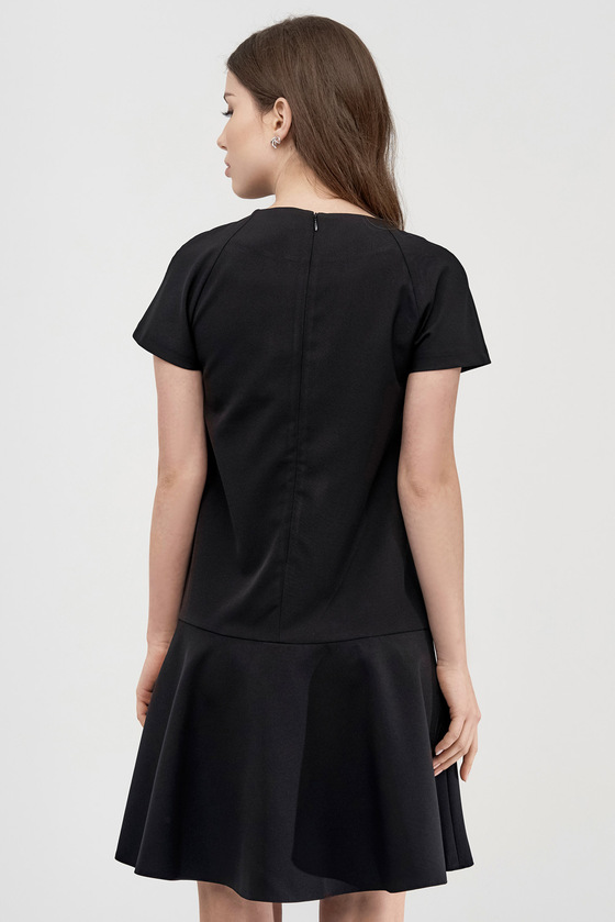 Платье черного цвета с воланом 3 - интернет-магазин Natali Bolgar