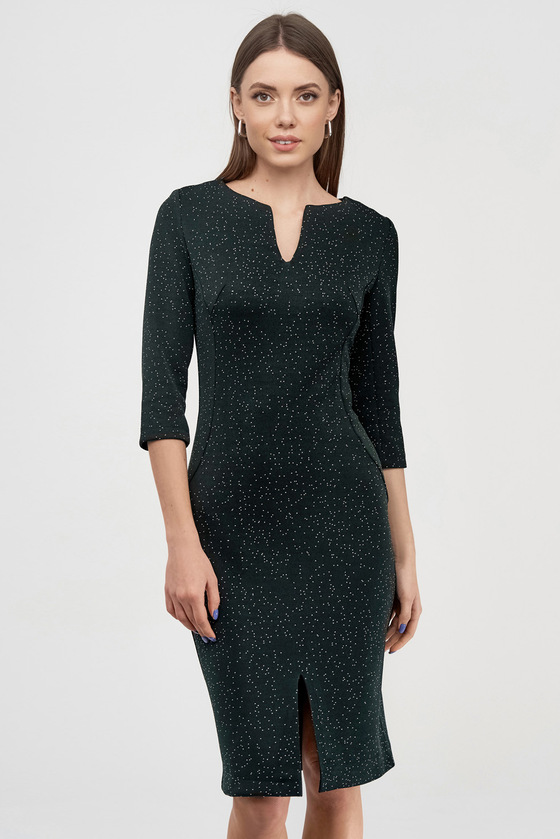 Платье футляр темно-зеленого цвета 1 - интернет-магазин Natali Bolgar