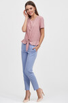Укороченные брюки голубого цвета 3 - интернет-магазин Natali Bolgar