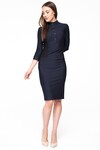 Платье из трикотажа темно-синего цвета 2 - интернет-магазин Natali Bolgar