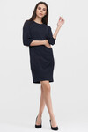 Платье с фигурными рукавами темно-синего цвета - интернет-магазин Natali Bolgar
