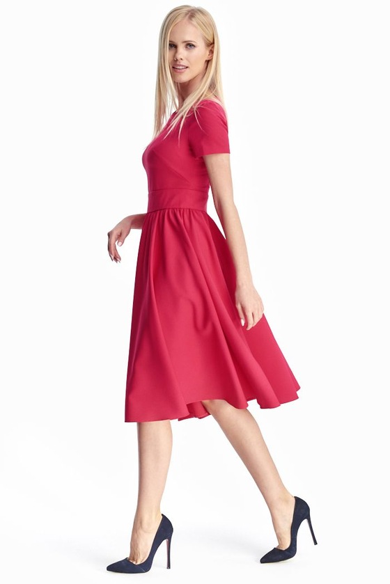 Женственное платье малинового цвета - интернет-магазин Natali Bolgar